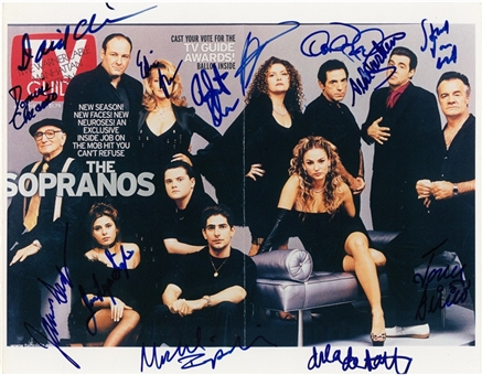 Sopranos Cast Signed 11x14 Photograph with 13 Signatures Including Gandolfini (Beckett)